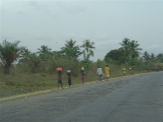 Children hauling water